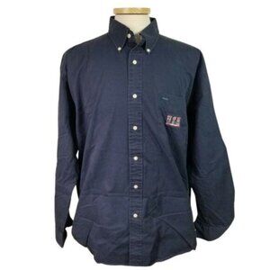 Tommy Hilfiger Extra Large Mens Vintage USA Stars Blue Cotton Shirt